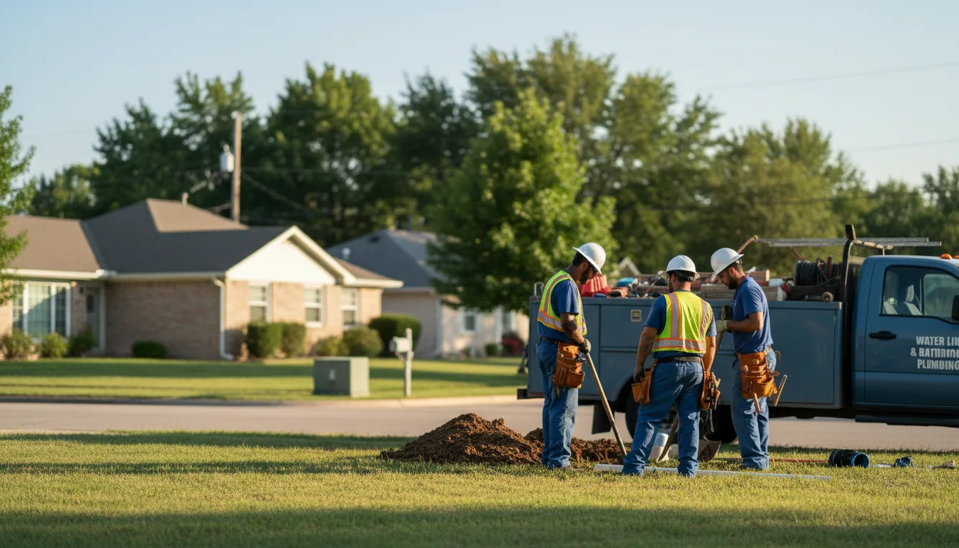 Residential water line and bathroom plumbing service in Prairie, MS